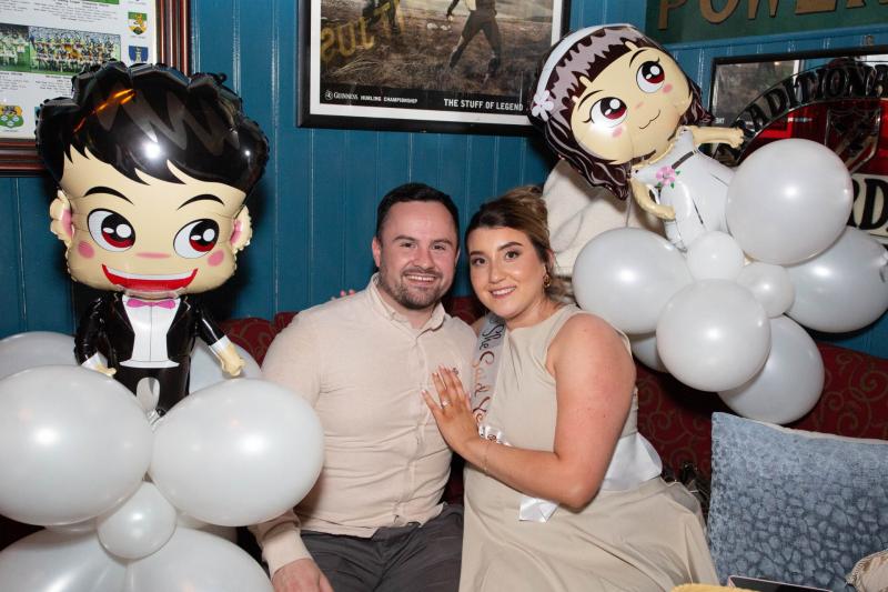 Happy couple celebrate engagement on night out in Tullamore