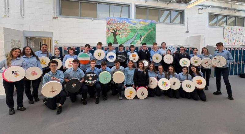 Students at Offaly school take part in innovative bodhr&aacute;n-making workshop