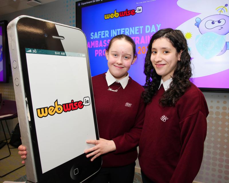 Pictured from left Hannah Parker-Kelly and Maryam Aater, Sacred Heart School Tullamore
