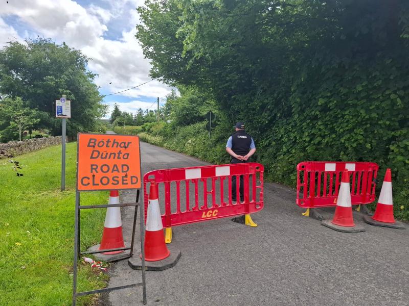 Clonaslee road closure in Fiona Pender search