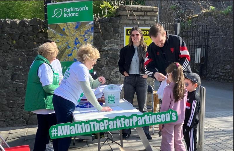 Members of Offaly Parkinson's group collecting at their Walk in the Park event