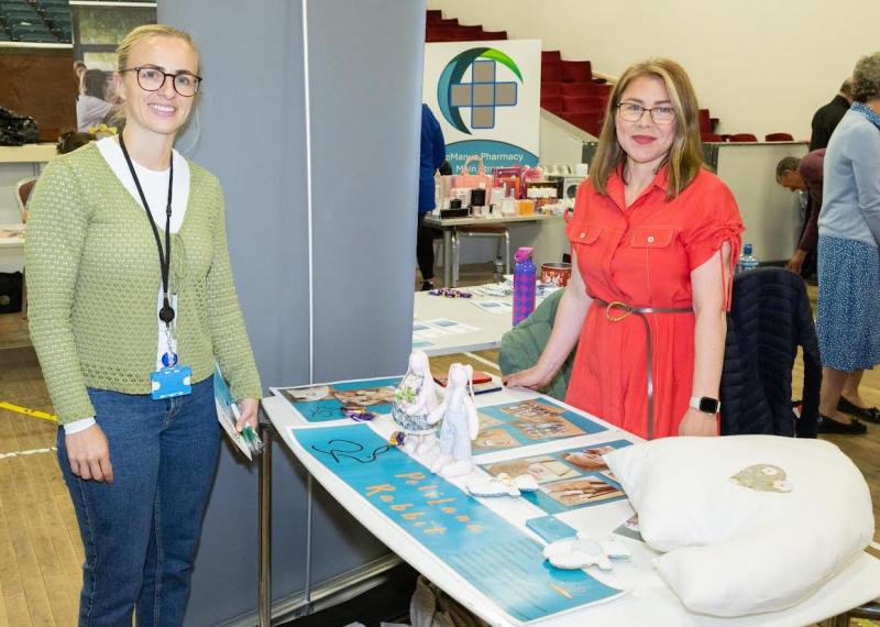 Megan Brick visited Svitlana Stankina-Koliada Dress Maker and Alterations stand at the Clara Community Showcase in Clara GAA Centre