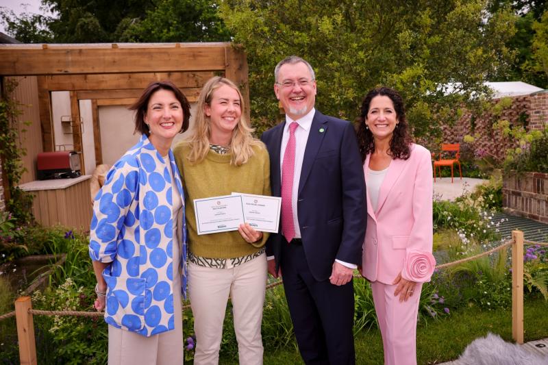 Louise Checa second from left pictured at the Bloom Garden Festival after winning gold