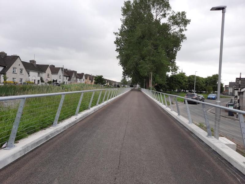 The newly widened stretch at Kilbride Park accepts walkers and cyclists