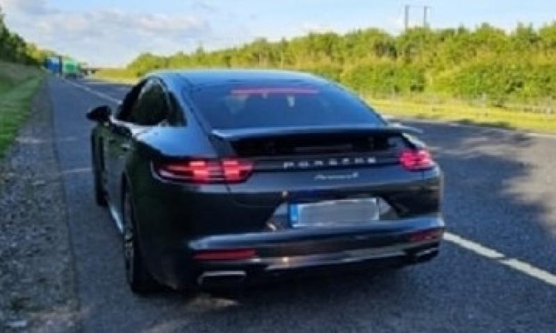 Gardai arrest Porsche driver caught at crazy speed on motorway in Midlands