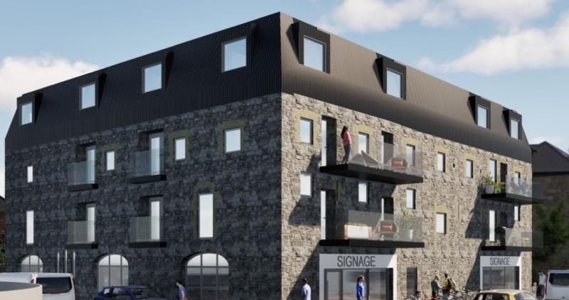 The plan for the mill distiller on Waterlane included apartments and retail outlets