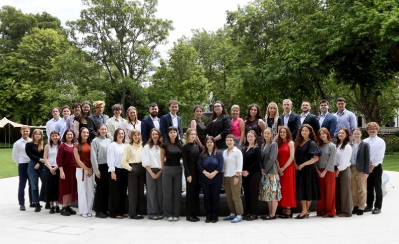 Students gather to receive their post-graduate scholarships