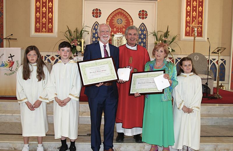 Two Offaly parishioners are presented with Benemerenti Medal 