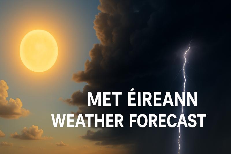 Met Eireann forecast hot weather for Ireland this week but with a risk of thunderstorms