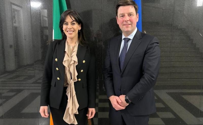 Minister for Health Jennifer Carroll MacNeill with John Clendennen TD