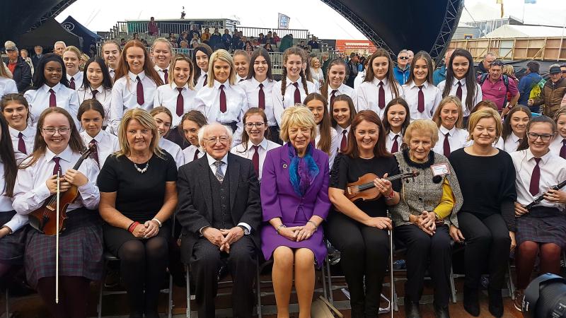 President Michael D Higgins and his wife Sabina pictured at the 2018 Ploughing in Screggan