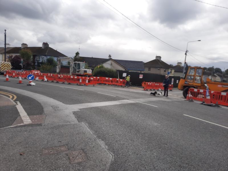 Work is underway at the O'Molloy Street junction as part of the upgrading of Clara/Cox's Bridge in Tullamore