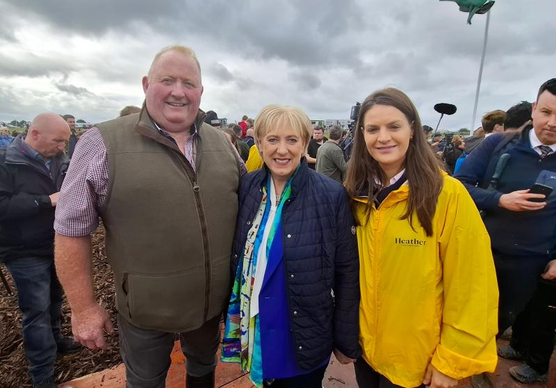 Cllr Hugh Egan, FG presidential candidate Heather Humphreys and Cllr Eleanor Clendennen at the Ploughing