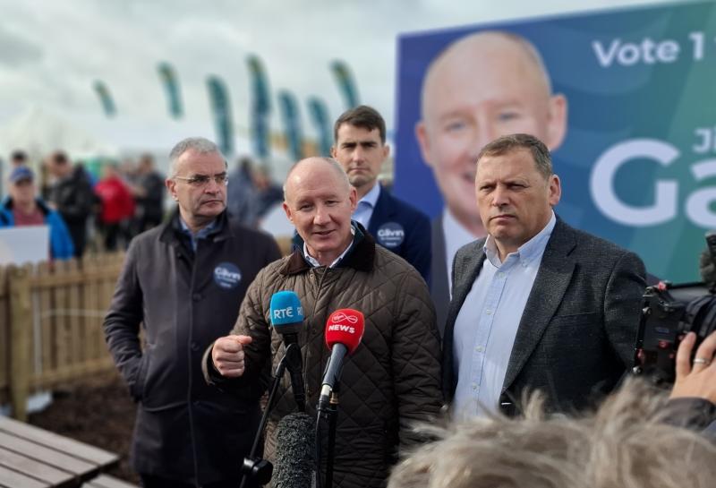 Presidential candidate for Fianna Fail Jim Gavin meets the media at the Ploughing
