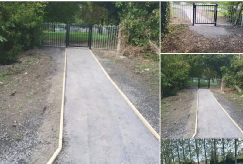 Brand new footpath onto Greenway at Connolly Park opens