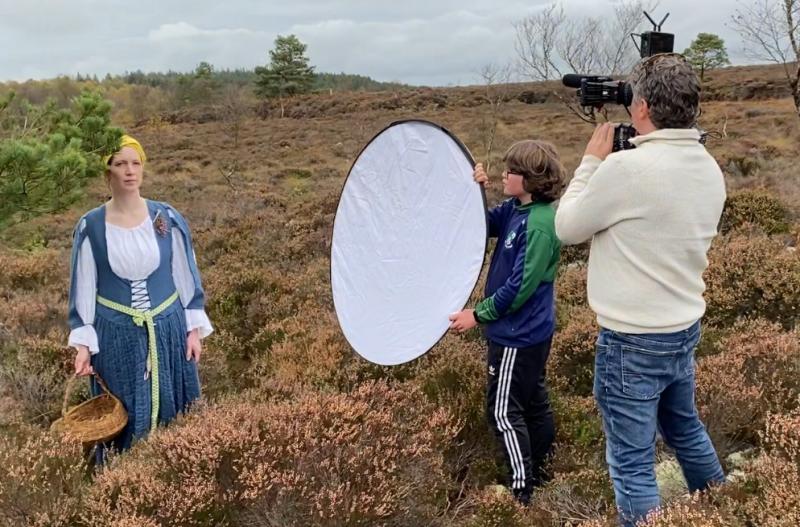 shinrone gown being filmed