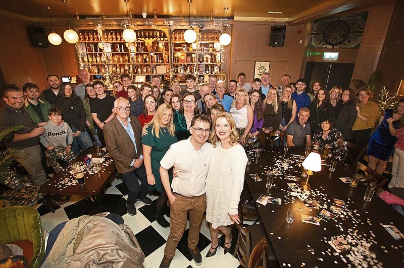 Couple celebrate engagement with family and friends on night out in Tullamore