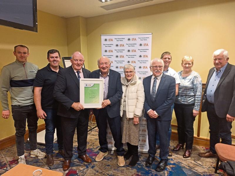 Offaly farmer receives IFA Honorary Life Membership