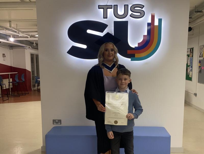 Offaly mother graduates with First Class Honours Degree having returned to college as mature student