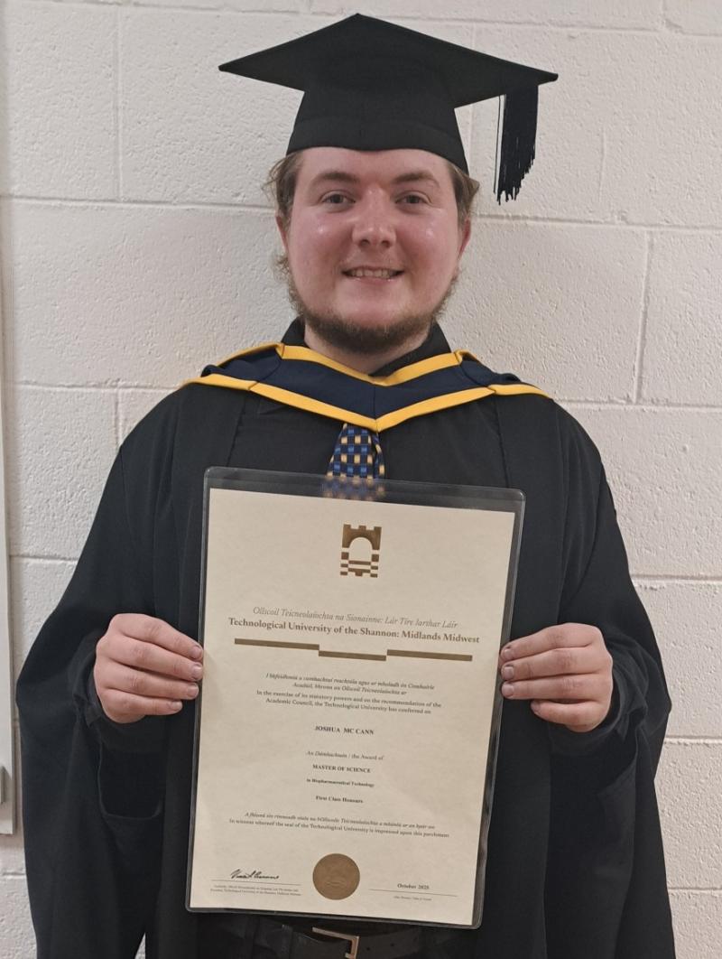 Offaly man graduates with First Class Honours Degree