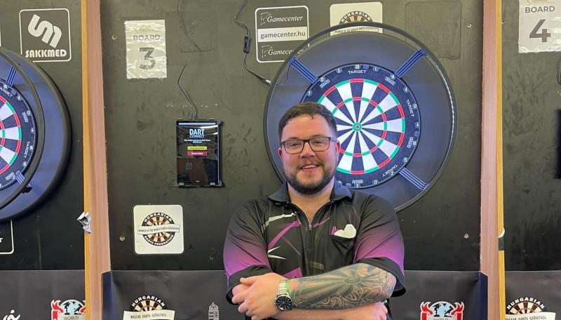 Offaly darts thrower in international action