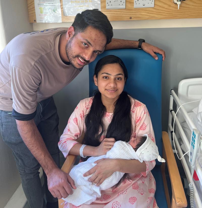 Proud Offaly parents celebrating after baby arrives on New Year's Day