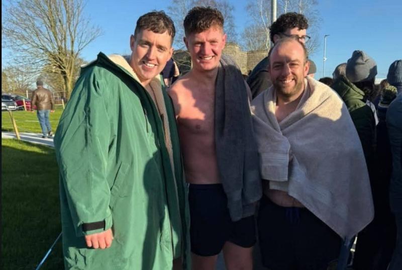 Sun shone for annual charity Christmas Day Swim in Offaly