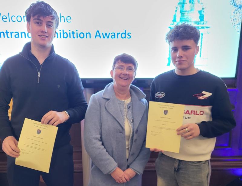 Two pupils from Offaly school receive Trinity Entrance Exhibition Awards