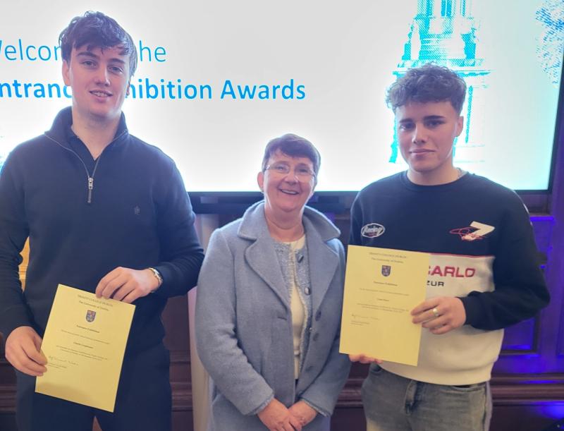 Outstanding Leaving Cert results earns Trinity College Award for two local students