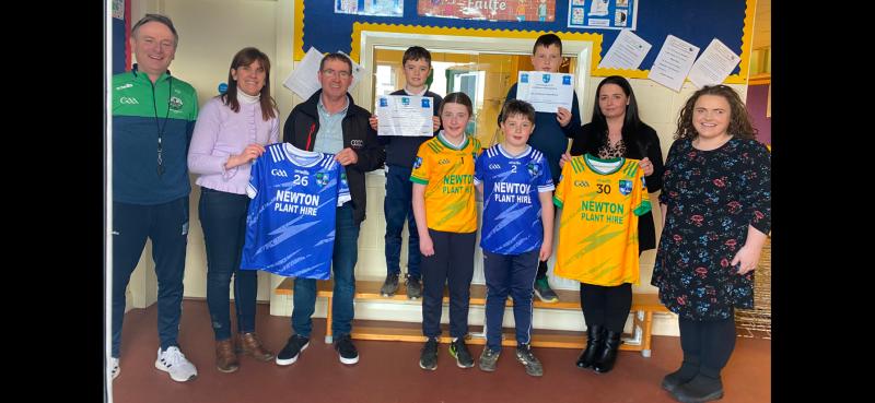 Offaly school unveils new sports jerseys designed by students as part of recent sponsorship