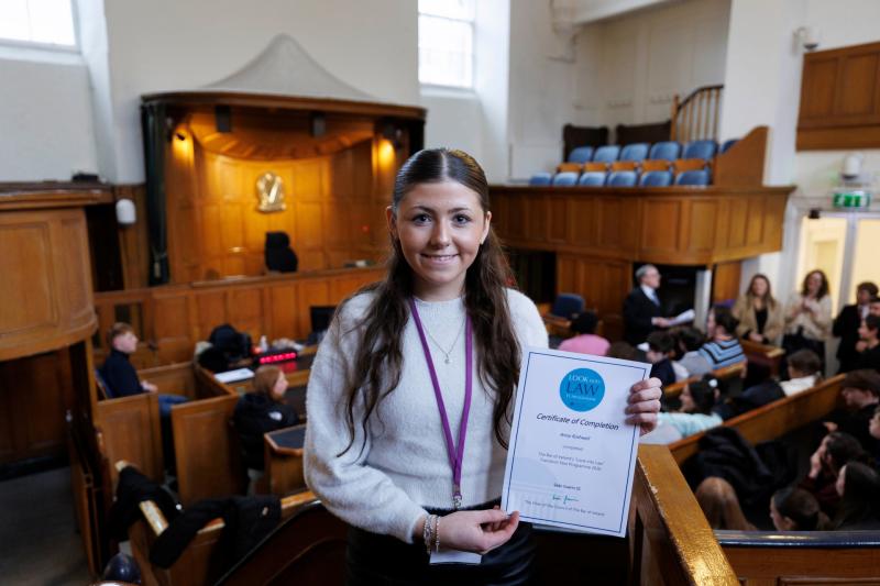 Offaly student participates in The Bar of Ireland&rsquo;s Transition Year 'Look into Law' Programme