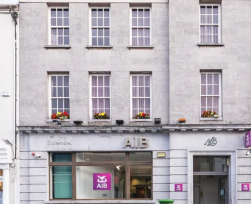 The AIB  on Columcille Street in Tullamore is for sale 