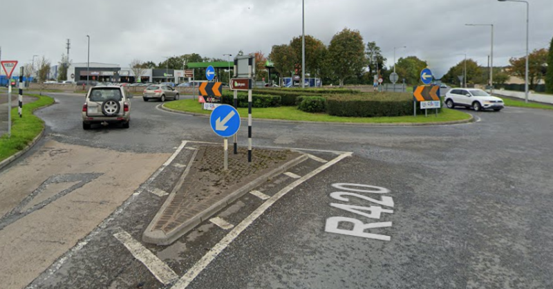 The roundabout at Axis Business Park near where the proposed facility will be located if it gets planning approval