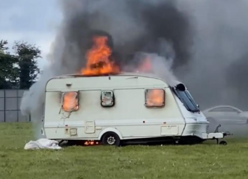 Caravan fire at Electric Picnic