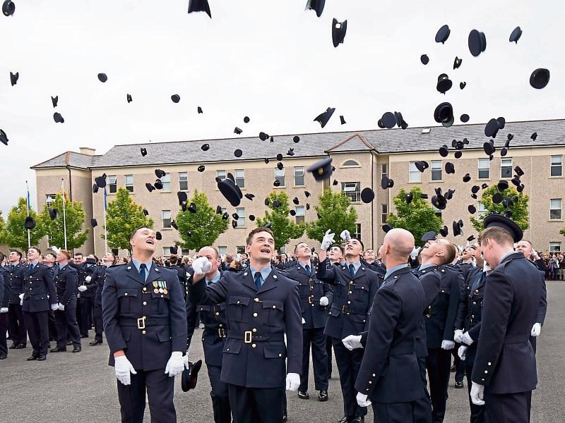 Newly graduated gardai celebrate at the recent Garda Passing Out Ceremony in Templemore Picture: Press 22