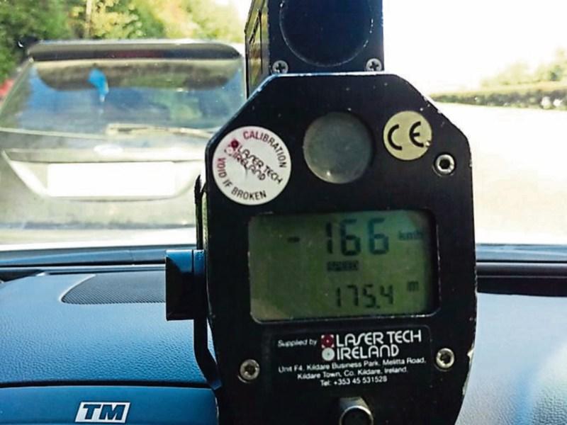 The car was clocked speeding in Offaly