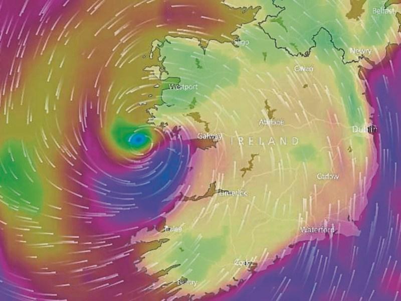 Trees down in Banagher as Hurricane Ophelia rips through Offaly