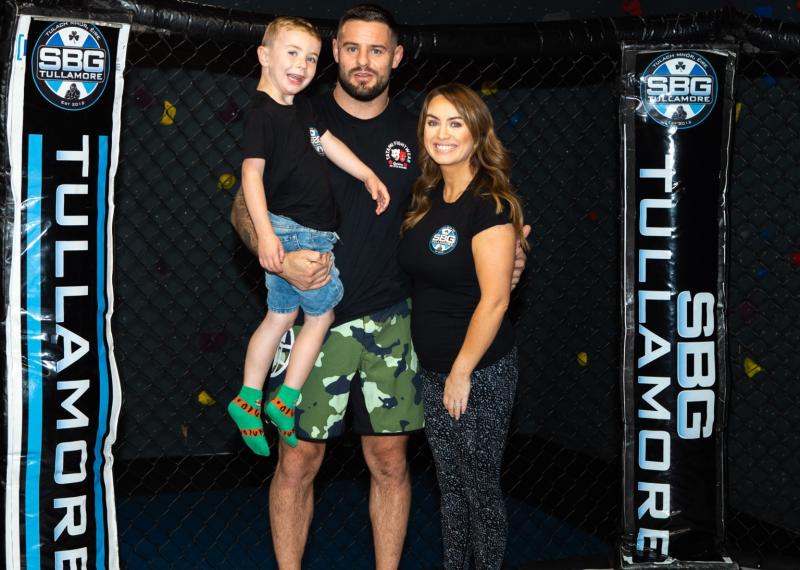 Kieran and Jamie Davern with son Jackson at SBG Tullamore