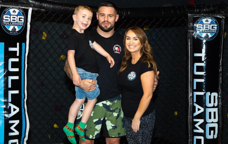 Kieran and Jamie Davern with son Jackson at SBG Tullamore