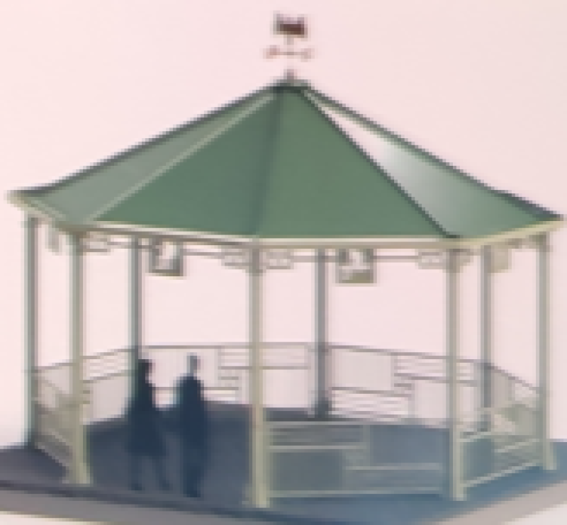 A sketch of how the new bandstand at Lloyd Town Park will look when finished