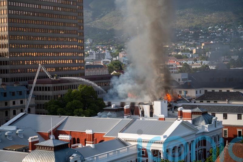 South African Parliament complex engulfed in flames