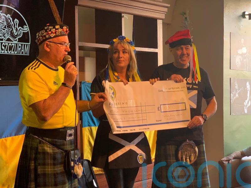 Scotland fans make £4,000 donation to Ukrainian children’s charity
