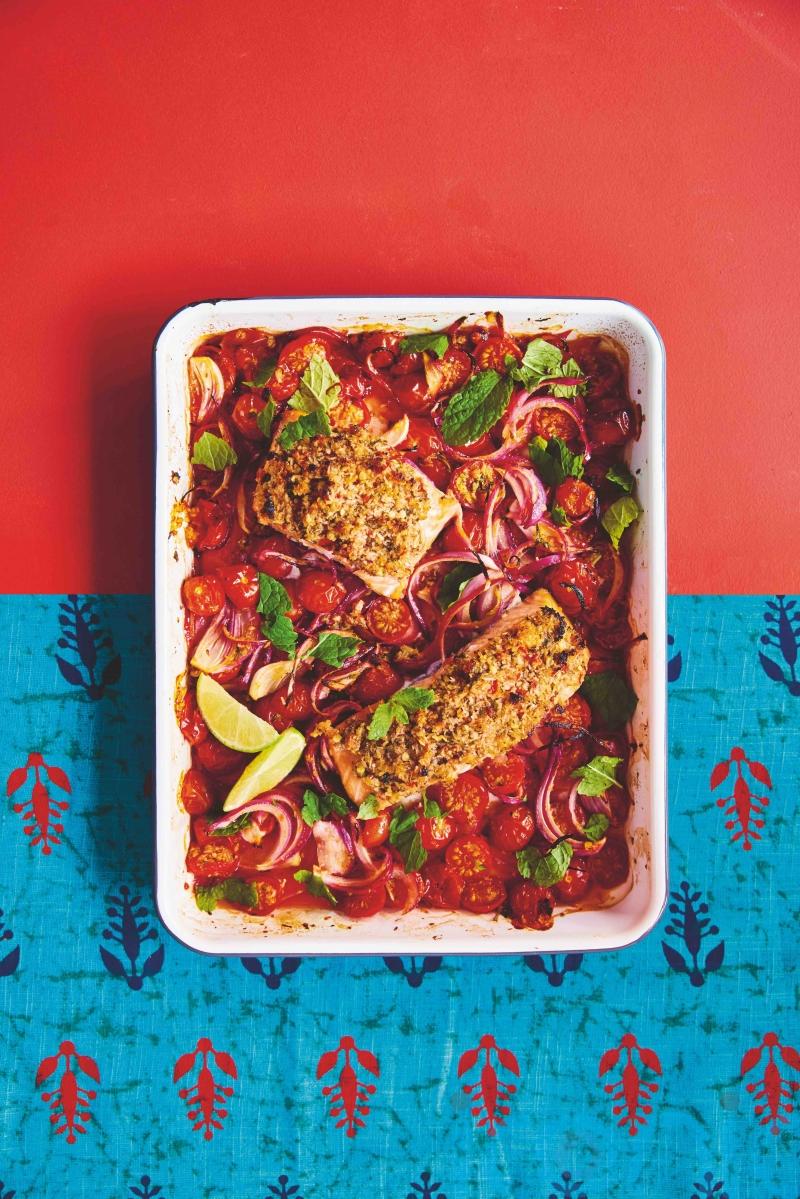 Rukmini Iyer’s chilli, coconut and lime salmon recipe