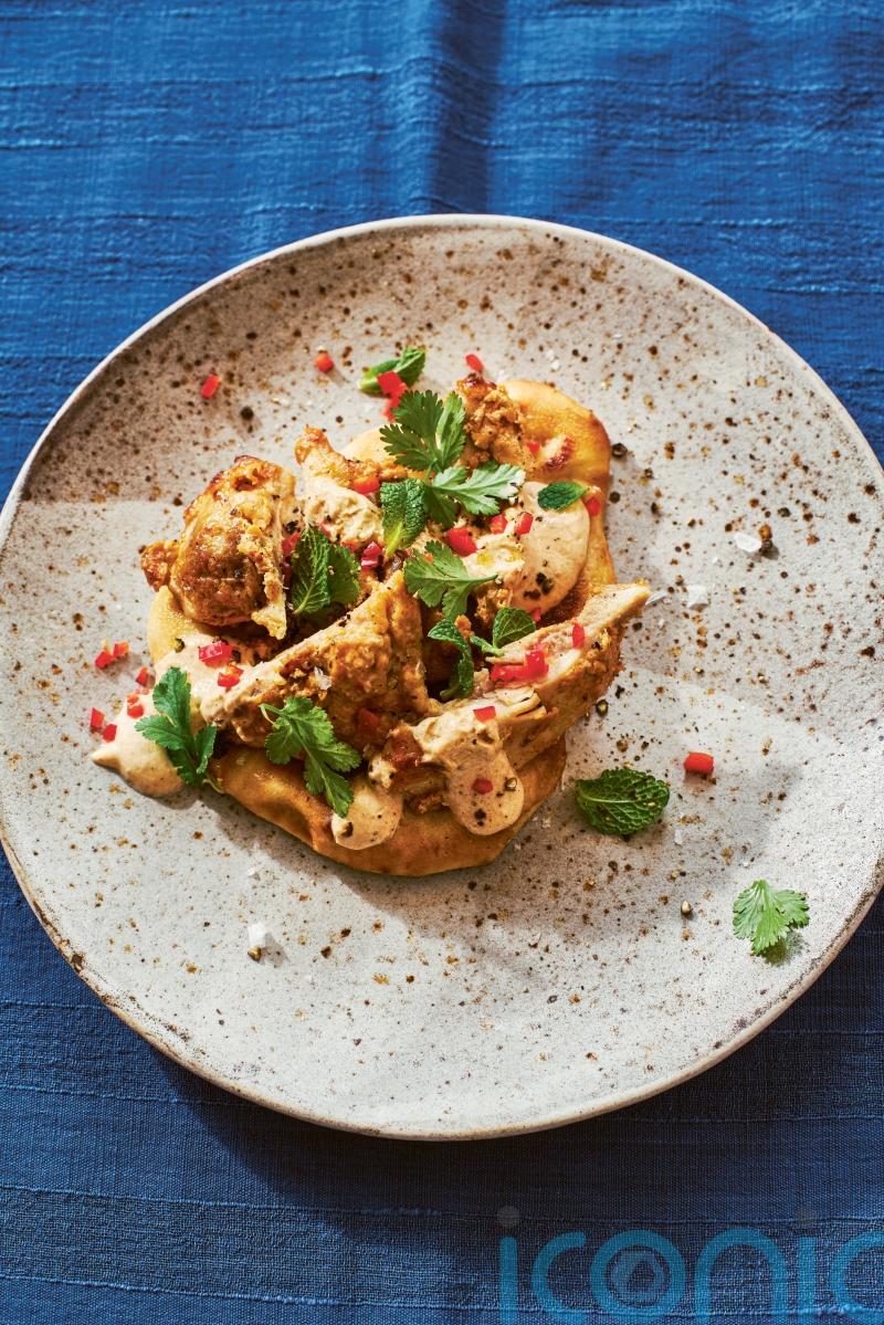 Prue Leith’s chicken tikka with yoghurt on naan recipe
