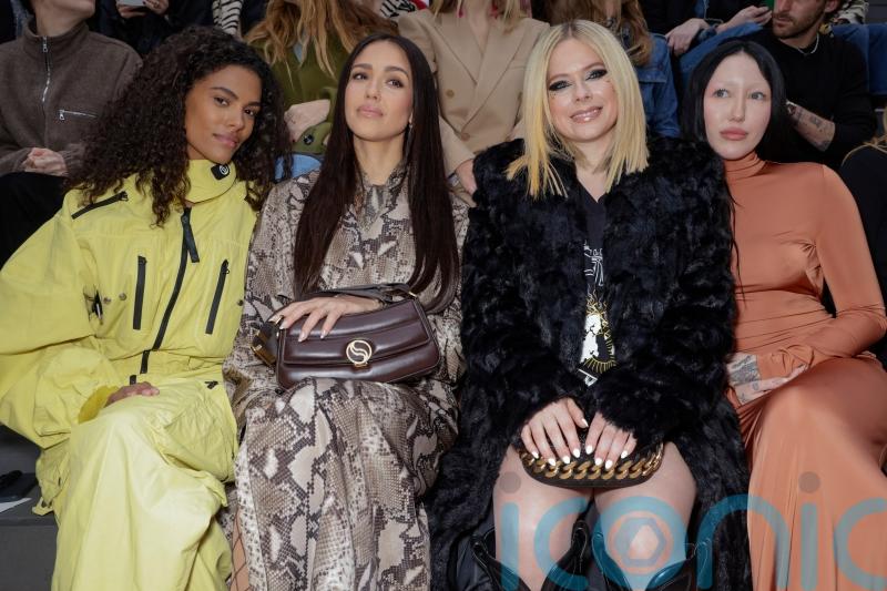 Jessica Alba and Avril Lavigne sit front row at Stella McCartney