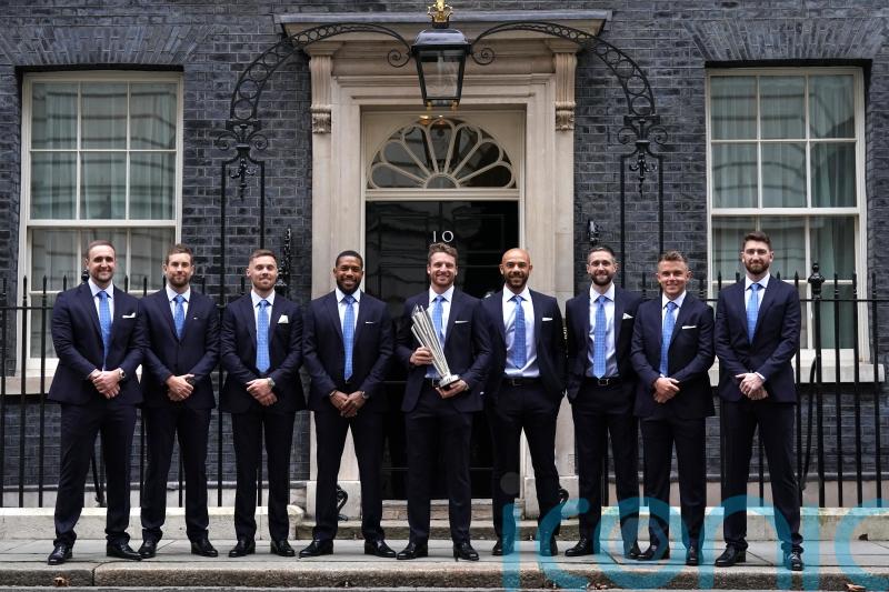 Rishi Sunak plays garden cricket with England T20 World Cup winners