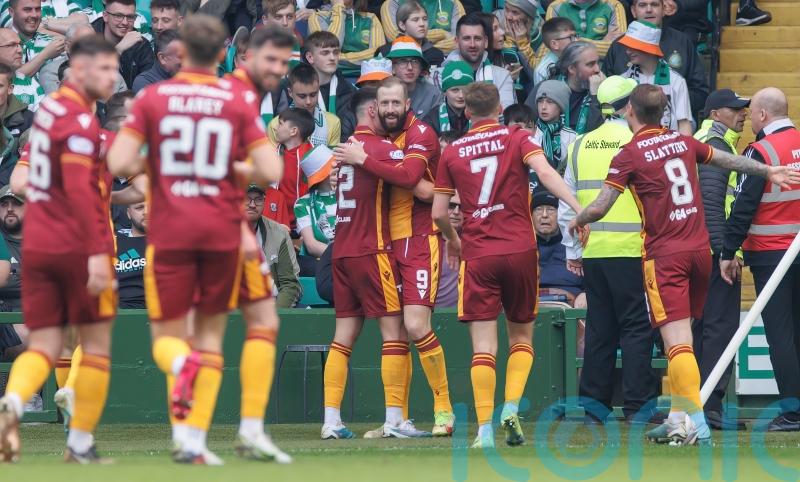 Celtic’s winning run halted by Motherwell as in-form Kevin van Veen scores again