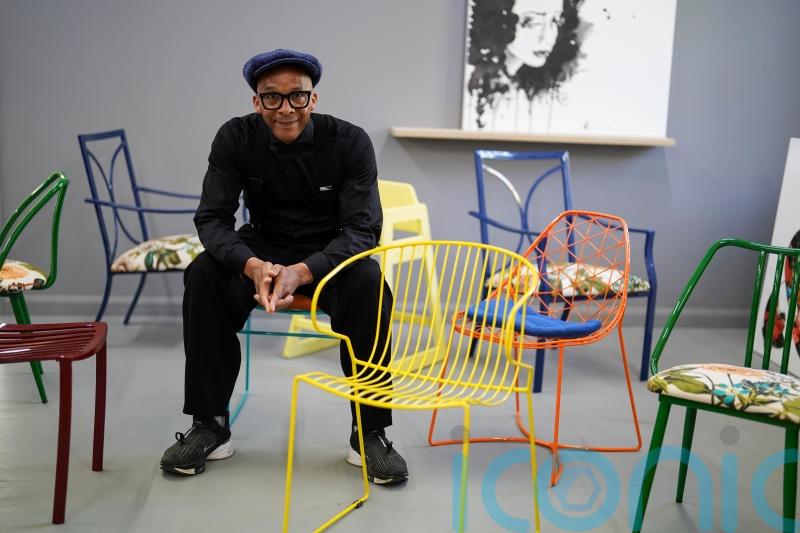 The Repair Shop’s Jay Blades unveils upcycled chairs for Chelsea Flower Show