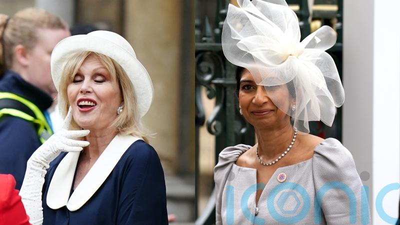 Joanna Lumley and Suella Braverman among celebs in eye-catching hats at the coronation