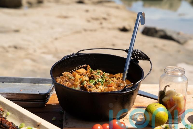 Gordon Ramsay’s coffee-spiced pork shoulder with sweet potato and yuca recipe